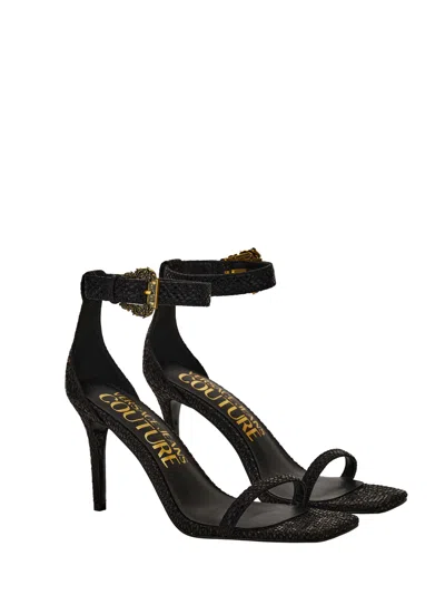Versace Jeans Couture Buckled-strap Sandals In Black