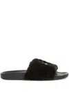 Versace Jeans Couture Slide Sandal With Logo In Black