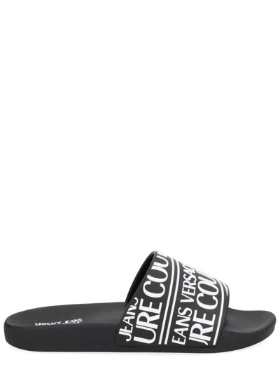 Versace Jeans Couture Flip-flops With Logo In Multi