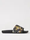 Versace Jeans Couture Chain Couture Moulded-footbed Slides In Black