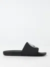 Versace Jeans Couture Black Bonded Pool Slides In Schwarz