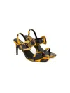 Versace Jeans Couture Sandals With Heel In Black