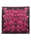 Versace Jeans Couture Baroque-print Silk Scarf In Multi