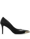 Versace Jeans Couture Black Scarlett Heels In Black