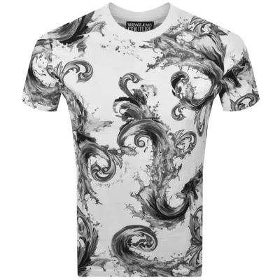 Versace Jeans Couture Sea Print T Shirt White In Multi