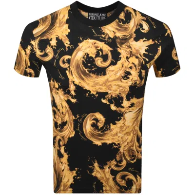 Versace Jeans Couture Sea Print T Shirt White In Black