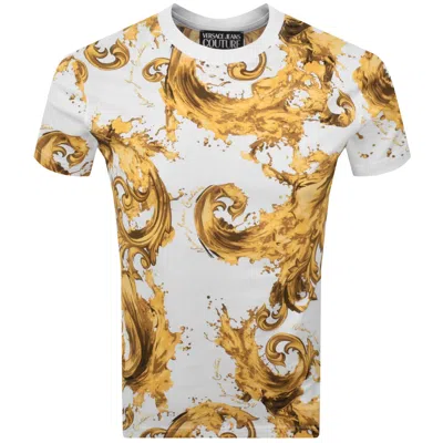 Versace Jeans Couture Sea Print T Shirt White In Multi