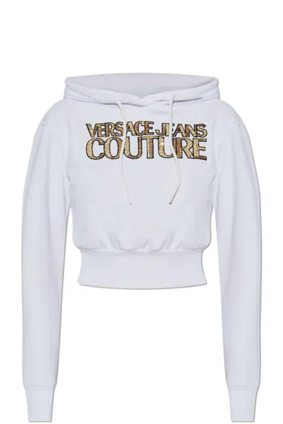 Versace Jeans Couture Cotton Hoodie In White