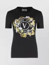 Versace Jeans Couture Graphic Print Crew Neck Fitted T-shirt In Black
