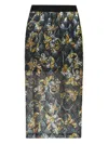 Versace Jeans Couture Sequin-embellished Midi Skirt In Black