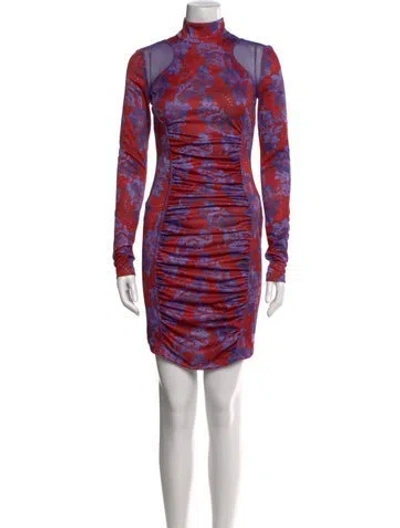 Pre-owned Versace Jeans Couture Sequin Mini Dress In Red