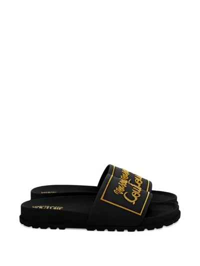 Versace Jeans Couture Shelly Slides In Black