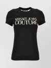 Versace Jeans Couture Shimmering Mesh Panel T-shirt In Black