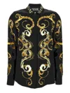 Versace Jeans Couture Baroccoflage-print Shirt In Black