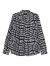 Versace Jeans Couture Logo-print Long-sleeves Shirt In Black