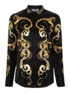 Versace Jeans Couture Baroccoflage-print Shirt In Black