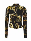 Versace Jeans Couture Organzino Shirt In Black