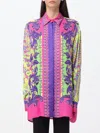 Versace Jeans Couture Abstract Print Button-front Shirt In Green