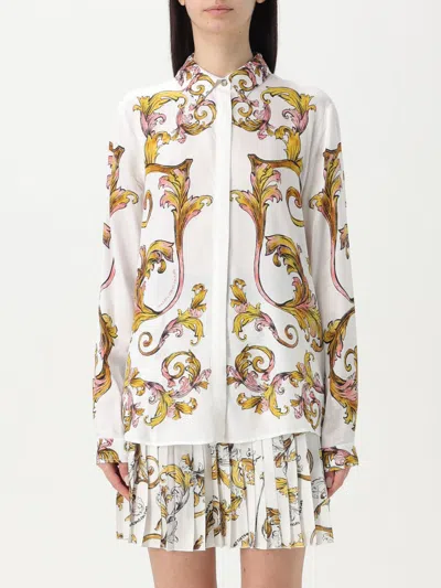 VERSACE JEANS COUTURE SHIRT VERSACE JEANS COUTURE WOMAN COLOR WHITE,G77353001