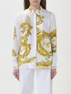 Versace Jeans Couture Chain Couture-print Logo Shirt In White