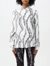 Versace Jeans Couture Elegant Chain Detail Shirt In Weiss