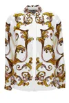 Versace Jeans Couture Long-sleeved Shirt With Concealed Button Fastening In White