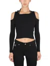 Versace Jeans Couture Women's Shirt With Bare Shoulders In Black