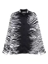 Versace Jeans Couture Print-embellished Black Shirt With Classic Collar In Black