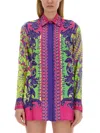 Versace Jeans Couture Shirt With Print And Logo In Multi