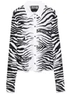 Versace Jeans Couture Shirt With Zebra Animal Print In Black