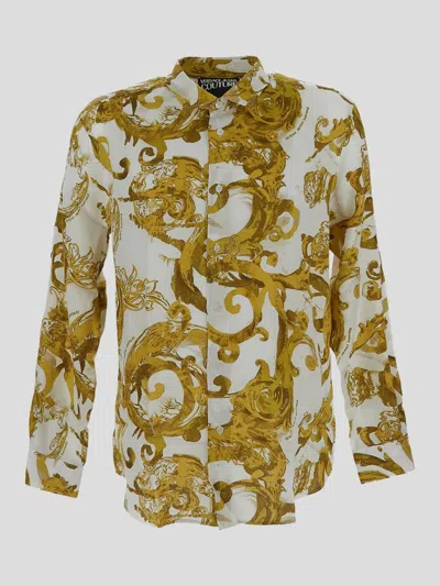 Versace Jeans Couture Shirts In Whitegold