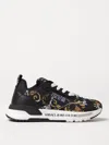 Versace Jeans Couture Logo-print Lace-up Trainers In Black