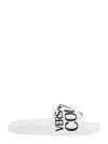 Versace Jeans Couture Men's Slip On Slide Sandals In White