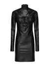 Versace Jeans Couture Short Dress With Front Cut-out In Black