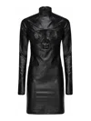Versace Jeans Couture Short Dress With Front Cut-out In Black