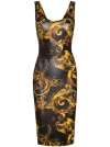 Versace Jeans Couture Watercolour Couture-print Midi Dress