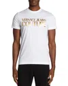 Versace Jeans Couture Short Sleeve Gold Logo Tee In Multi