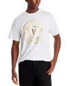 Versace Jeans Couture Logo-print Cotton T-shirt In White/gold