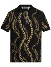 VERSACE JEANS COUTURE SHORT SLEEVE POLO SHIRT WITH PRINT