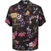 Versace Jeans Couture Short Sleeve Shirt Black In Black