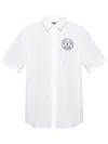 VERSACE JEANS COUTURE VERSACE JEANS COUTURE SHORT-SLEEVED WHITE COTTON SHIRT