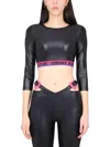Versace Jeans Couture Cropped Top In Black