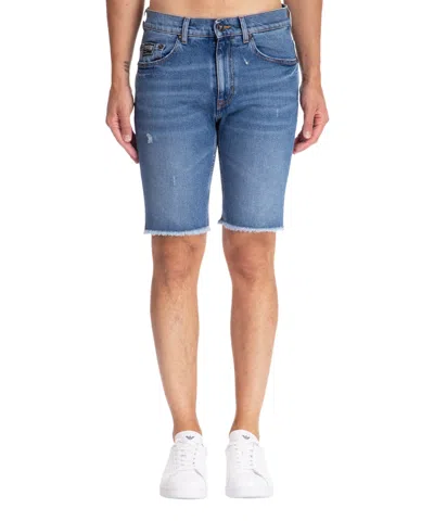 Versace Jeans Couture Shorts In Blue