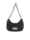 Versace Jeans Couture Logo-plaque Quilted Shoulder Bag In Black