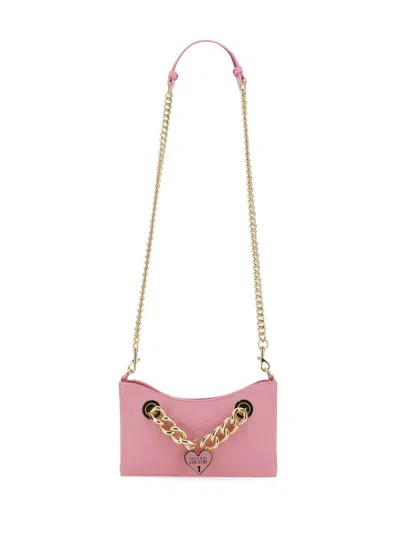 Versace Jeans Couture Shoulder Bag With Logo In Pink