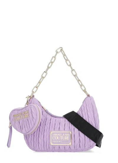Versace Jeans Couture Quilted Crunchy Bag In Purple