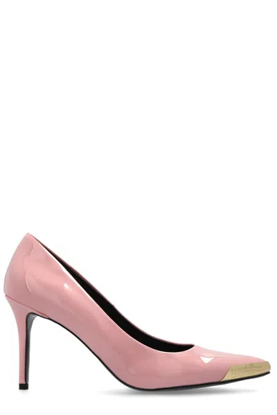 Versace Jeans Couture Signature Pointed Pumps In Pink