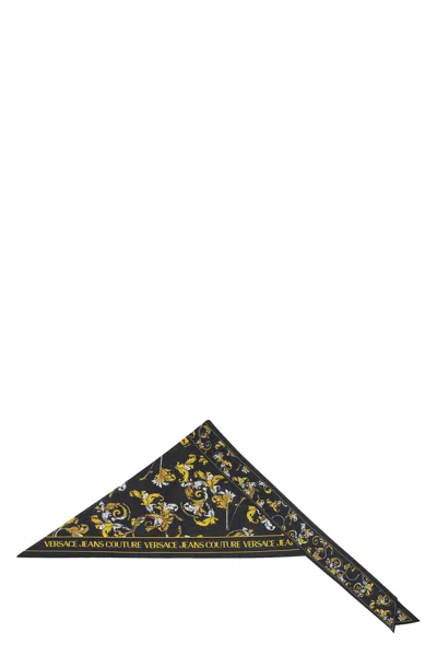 Versace Jeans Couture Silk Cotton Bandeau In Gray