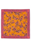 Versace Jeans Couture Floral Print Silk Scarf In Multicolour