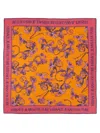 Versace Jeans Couture Floral Print Silk Scarf In Multicolour